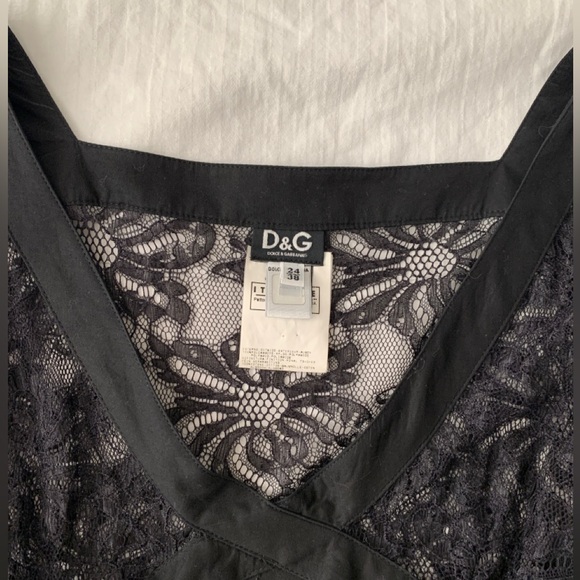 2000s D&G  black sheer lace top - Picture 2 of 12